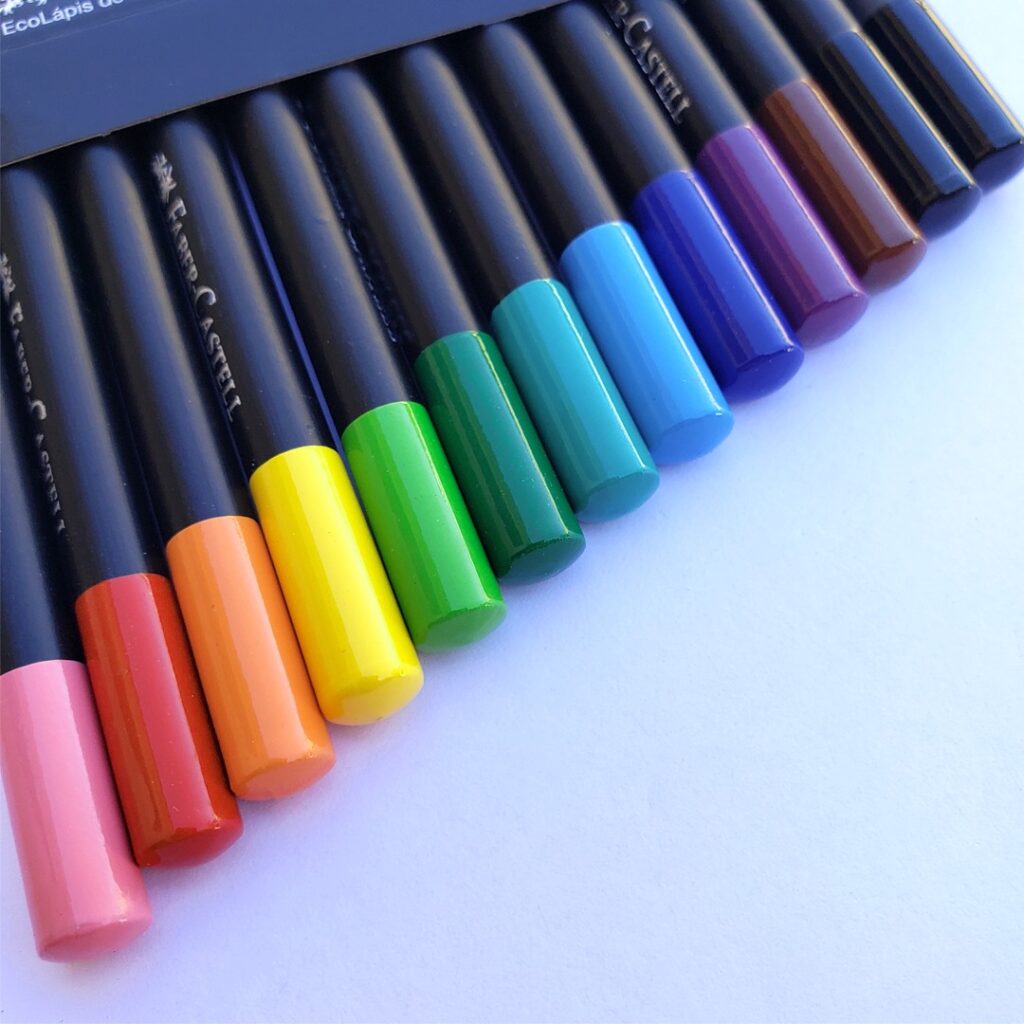 Lápis de cor Faber Castell Super Soft 12 Cores dry papelaria