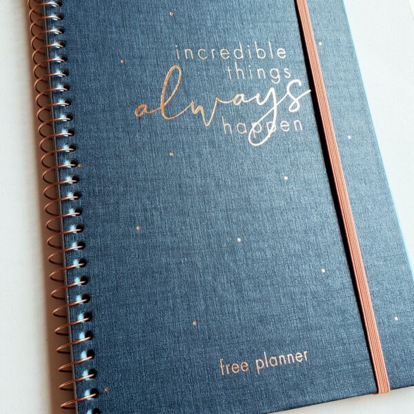 Agenda Permanente Planner Executivo Espiral Cambridge Denim M7 Tilibra - Image 8