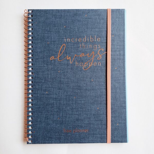 Agenda Executiva Espiral Cambridge Denim M7 Tilibra capa