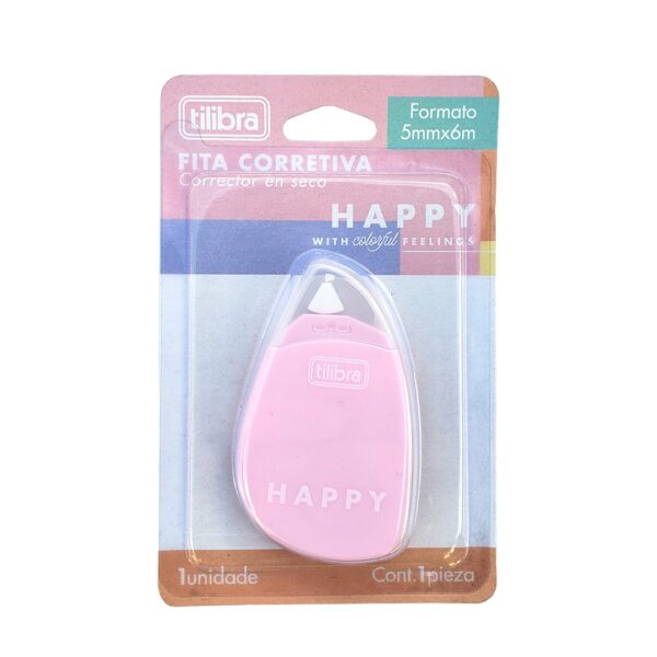 Fita Corretiva Happy Tilibra - Rosa