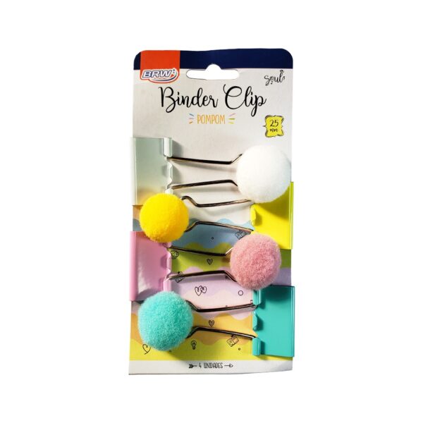 Kit Blinder Clip Pompom BRW - 4 unidades