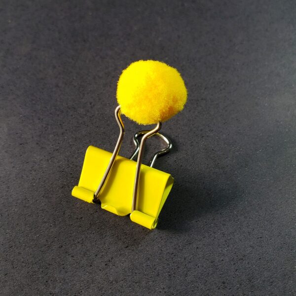 Kit Blinder Clip Pompom BRW - Amarelo