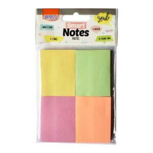 KIT COM 4 BLOCOS DE POST IT PEQUENO AUTO ADESIVOS BRW